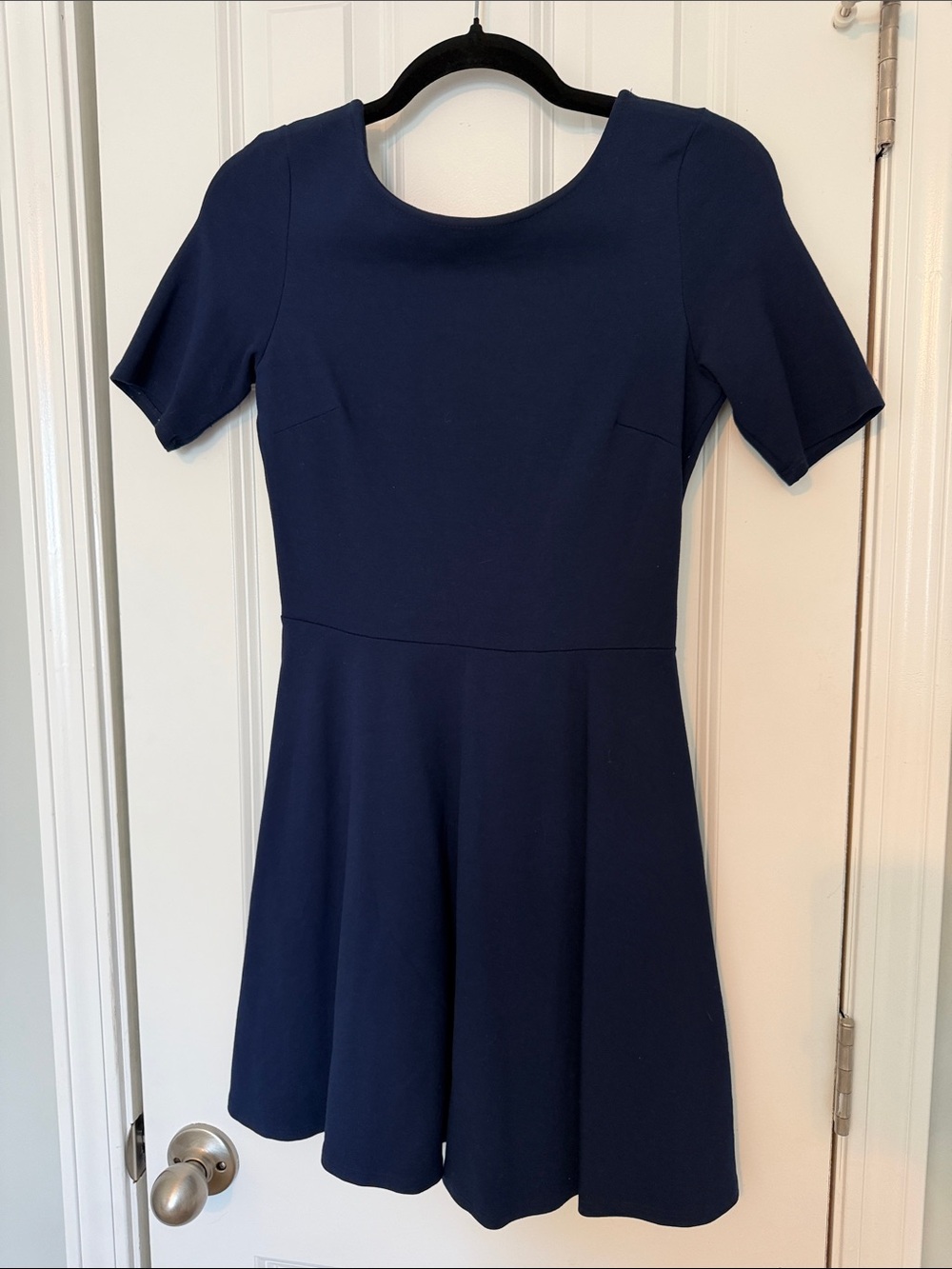 Forever 21 Navy Scoop-Neck Fit & Flare Dress
